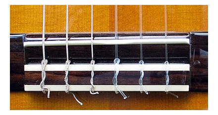 Nylon guitar strings are made from plastics derived from petroleum. (Photo courtesy of spytunes.com)