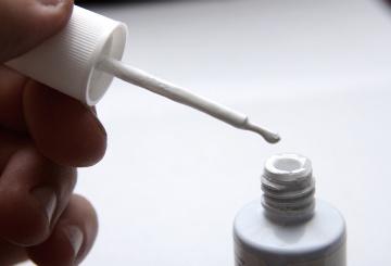 Correction fluid, like ink is made of a pigment suspended in a petroleum-based solvent. (Photo courtesy of caterer.com)