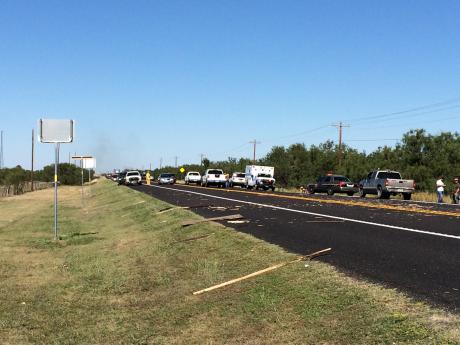 A creash on U.S. 277 sourth on Saturday, Oct. 4, 2014 at 3 p.m. (LIVE! Photo/John Basquez)