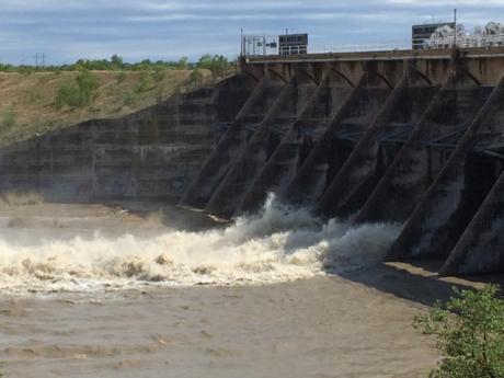 Lake Nasworthy's Dam was opened on May 25, 2014 following record-setting rainfall. (LIVE! Photo/Paul Alexander)