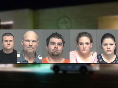 Mark Crawley, Cort Harrison, James Knight, Virginia Lara and Deanna Weeaks were all jailed for manufacture/delivery of a controlled substance over the weekend. (Photos/TGCJ)