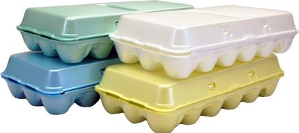 Styrofoam egg cartons are a petroleum product. (Photo from eggcartonsource.com)