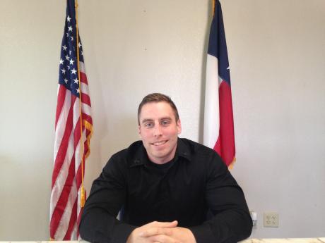 Ethan Farmer is Mertzon's new police chief. (LIVE! Photo/Chelsea Reinhard)