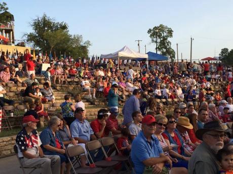 Crowds gathered early in the day to stake a claim to prime watching areas inside the River Stage Thursday for the annual Symphony and fireworks show. (Contributed/Paul Alexander)