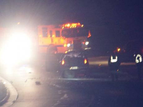 Driver Ejected from Pickup in Single Vehicle Rollover Crash on FM 2288 Early Feb. 21, 2015 Morning. (LIVE! Photo/John Basquez)