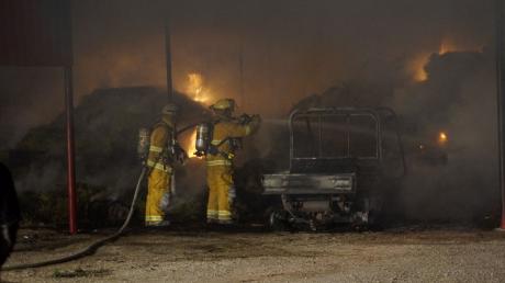 Barn fire in Grape Creek on Nov. 24, 2014. (LIVE! Photo/John Basquez)