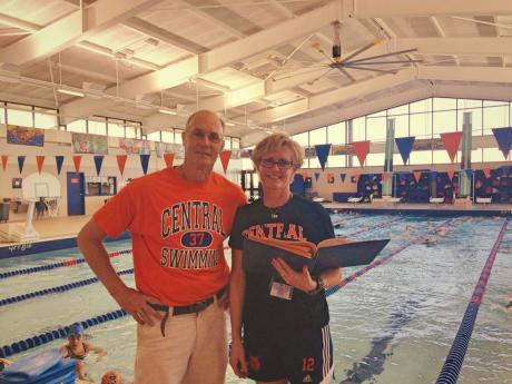 Coach David Hague and his wife Val run the Central swim program. (LIVE! Photo/Chelsea Schmid)