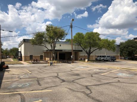 The gym that Lifepoint Baptist Church leases to Texas Tumbleweed Gymnastics located on the eastern edge of the Santa Rita neighborhood at 810 Austin St.
