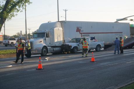 Main North-South Thoroughfare in San Angelo Closed Due to Fuel Spill. (LIVE! Photo/John Basquez)