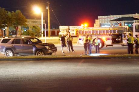 A Toyota 4Runner Struck the pedestrian on South Bryant Saturday night. (LIVE! Photo/John Basquez)