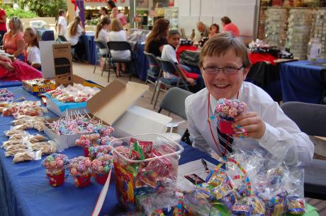 Jacob Flint and his candy store. (LIVE! Photo/Joe Hyde)