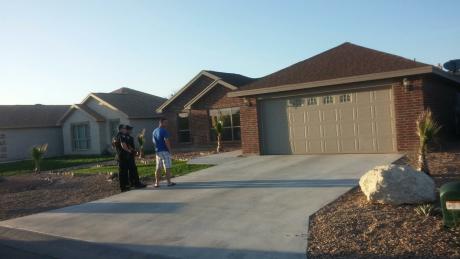 The fire department saved this home Sunday evening after a fire broke out in the kitchen. (LIVE! Photo/Amanda Henson)