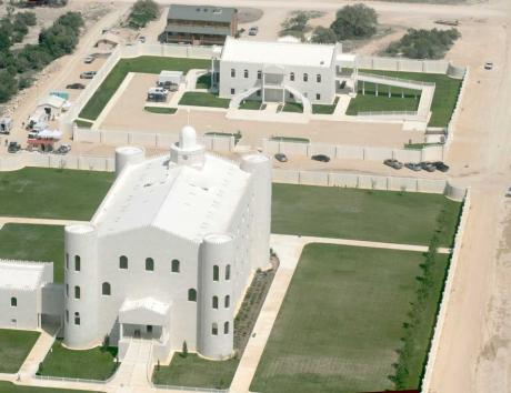 The entrance to the FLDS temple seen for an aerial view. (contributed photo/Kathy Mankin of the Eldorado Success)