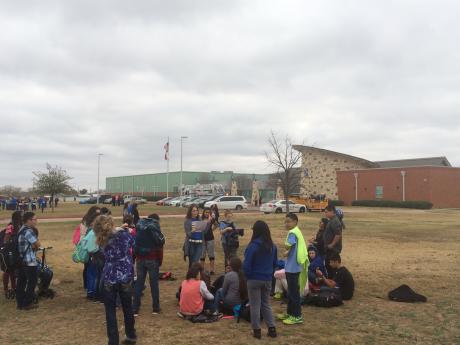 Fire alarm evacuates Lincoln Middle School on Dec. 12, 2014 (LIVE! Photo/John Basquez)