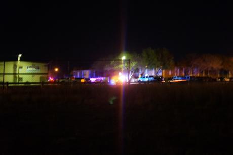 The scene of the police foot pursuit of the driver and occupants of a white F-150 that lead police on a high speed chase into San Angelo from the north. (LIVE! Photo/John Basquez)