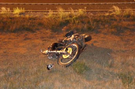 One dead in motorcycle crash on Houston-Harte. (LIVE! Photo/John Basquez)