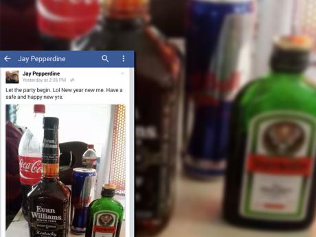 Jason Pepperdine's Facebook post on New Year's Eve. 