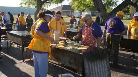 All-you-can-eat pancakes at the annual Frontier Days at Fort Concho was a fundraiser for th Lion's Club. (LIVE! Photo/Amanda Henson)