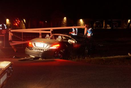 Crash at Sunset and Southwest on Sunday, July 27, 2014. (LIVE! Photo/John Basquez)