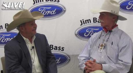 Todd Price and Ed Blackburn talk about the Premium Sale upcoming at the 2014 San Angelo Stock Show and Rodeo. (LIVE! Photo/Ed Blackburn)