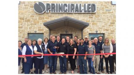 Blake & Bryant Vincent, owners of Principal LED with the Chamber's Concho Cadre. (Contributed/San Angelo Chamber of Commerce)