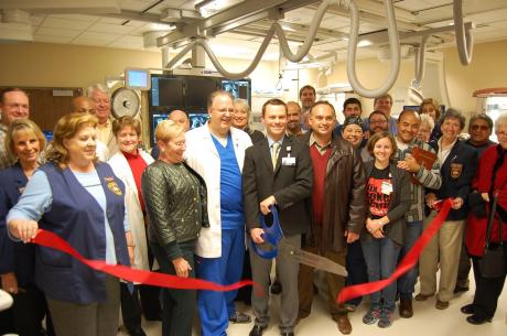 Dr. Michael Blanc in happier times, flanked by medical staff at the grand opening of State-of-the-Art Heart Catheterization Lab in 2014. (LIVE! Photo/Joe Hyde)