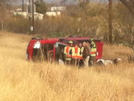 The F-150 in the rollover crash on U.S. 67 on Dec. 11, 2014 (LIVE! Photo/MattMcDaniel)