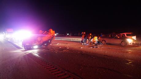 A Chevy Suburban involved in a rollover crash in the 4100 block of N. Bryant/US 87 north on March 11, 2015. (LIVE! Photo/John Basquez)