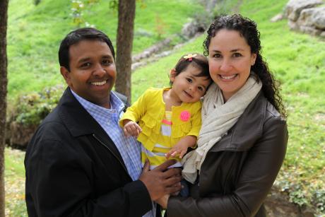 Dr. Samia Benslimane and her husband and daughter. (Photo courtesy of Shannon)