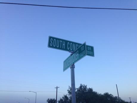 The intersection of South Concho and Knickerbocker, near where the police investigation began. (LIVE! Photo/Joe Hyde)