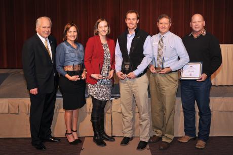 ASU President Brian J. May, Annette Dixon, Jayna Phinney, Brian Jackson, Don Cheek and Clay Smith. (Contributed Photo/ASU)