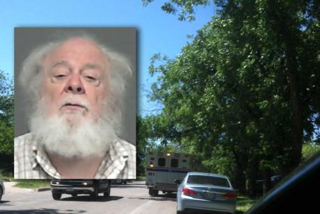 John Sullivan, inset, was found dead in is home last summer. This is the scene on his street on June 4, 2014. Sullivan left a small fortune, and criminal and civil court cases are attempting to sort it all out. (TGCJ and John Basquez)