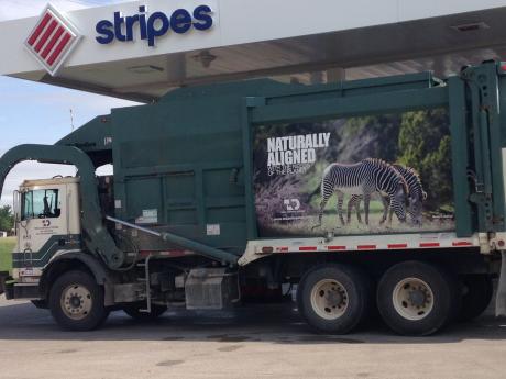 A Texas Disposal Systems trash truck. Texas Disposal is leading the charge against competitor Republic Services after Republic was chosen as the sole winner of the City of San Angelo trash contract. (LIVE! Photo/Joe Hyde)
