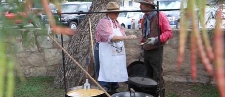 Chuck Wagon Breakfast at Christmas at Old Ft. Concho.  COSA photo