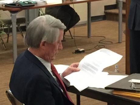 The last appellant standing, H.R. "Winkie" Wardlaw, III, who successfully argued for the ZBA to overturn the city planners' decision to allow the sand depot. (LIVE! Photo/Joe Hyde)