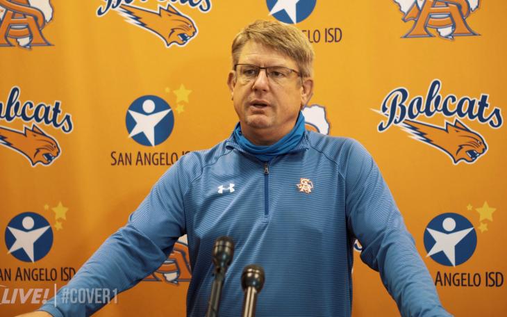 San Angelo Central Head Football Coach Brent Davis at press conference on Oct. 5, 2020 (LIVE! Photo/Manny Diaz)
