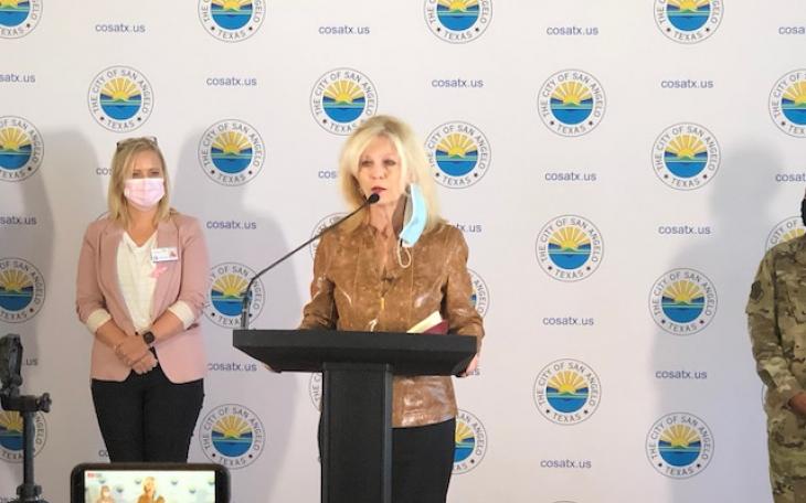 Mayor Brenda Gunter at press conference about COVID-19 on Oct. 20, 2020