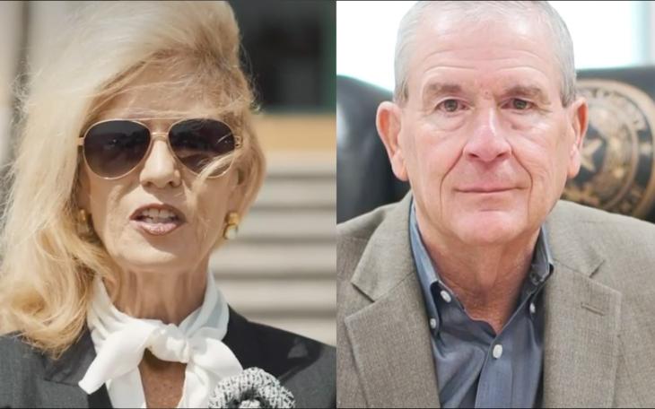 Mayor Brenda Gunter (L) County Judge Steve Floyd (R)