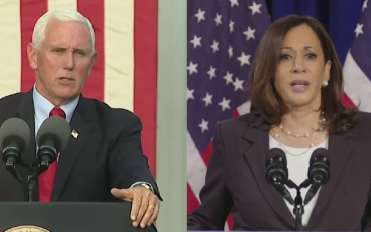 Mike Pence (L) Kamala Harris (R)