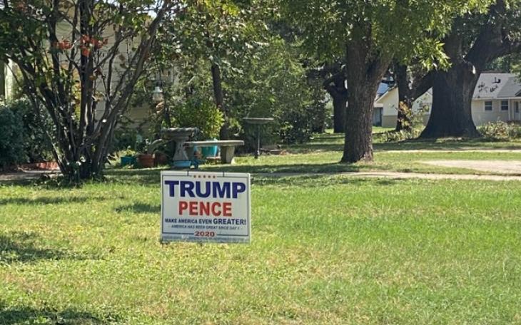Trump Yard Sign.  (LIVE! Photo/Brent Blinka)