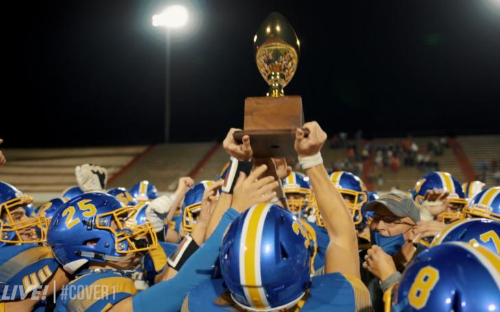The Brock Eagles claimed a Class 3A Division I Area title on Thursday night following a dominating 69-34 win over Denver City.