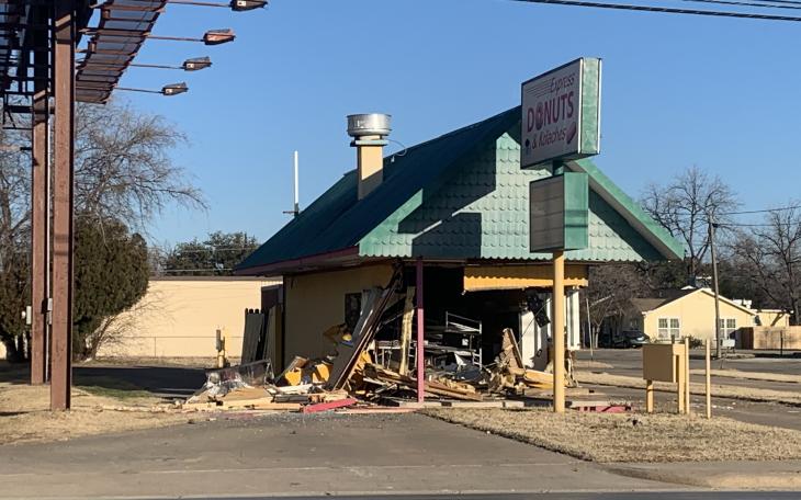 Crash at Express Kolaches and Donuts