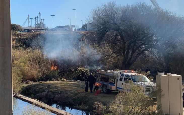 Grass Fire Near Central High
