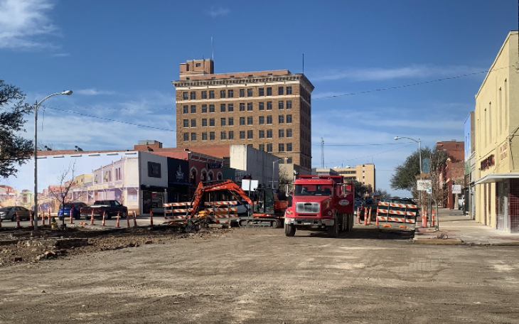 Downtown San Angelo Streets Torn to Shreds