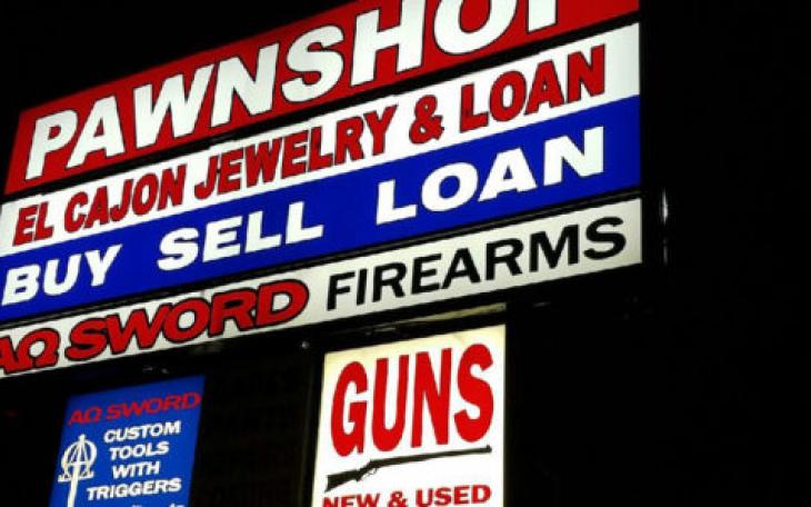 A pawn shop in Alpine, Texas uses the Principal LED Quick Stick conversion to upgrade from fluorescent to LED backlighting of its primary sign.