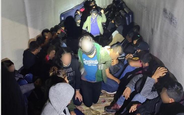 Illegal Aliens in Tractor Trailer 2021 (Contributed/CBP)