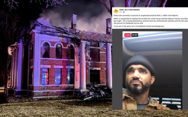 Nick J. Miller claims he torched the Mason County Courthouse