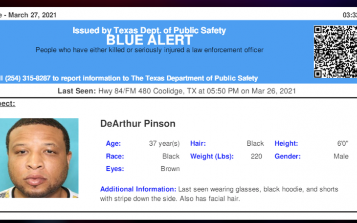 DeArthur Pinson is Wanted Armed and Dangerous (Courtesy Image/DPS)
