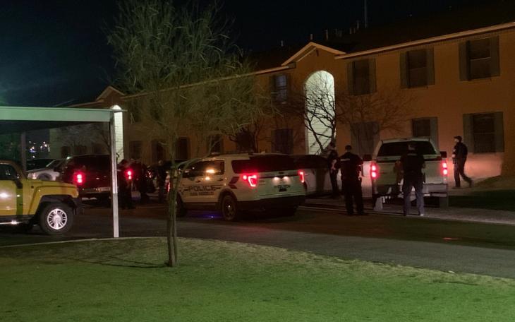 The scene at the Nueva Vista Apartments after Nelson Estrada broke out and fled from police