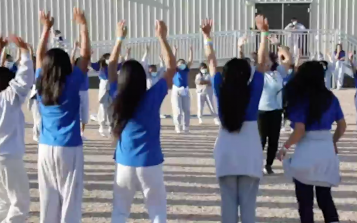 Kids at the US Border Processing Facility